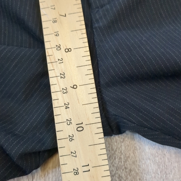 Calvin Klein Chino Pants Mens 34 Black Stripe Cotton Business Casual Formal - Picture 9 of 11